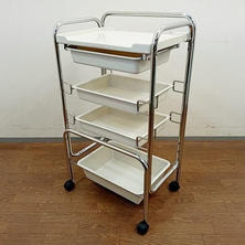 ４段ワゴン（ホワイト）取扱説明書付属