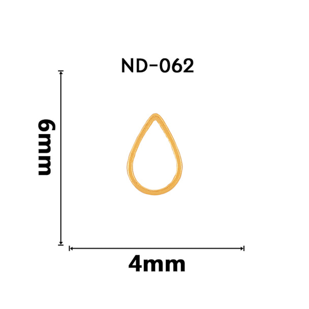 【ND062】NAILTAS（ネイルタス）ネイルデコパーツ 中抜きドロップ