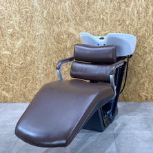 【中古】タカラベルモント　バックシャンプー 『RSIII COMFORT（コンフォート）』 ロック付チルトボウル仕様　シガーブラウン