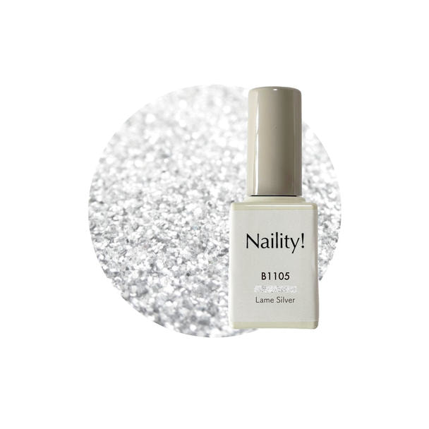 Naility！（ネイリティー）カラージェル ボトルタイプ B1105 ラメシルバー 1