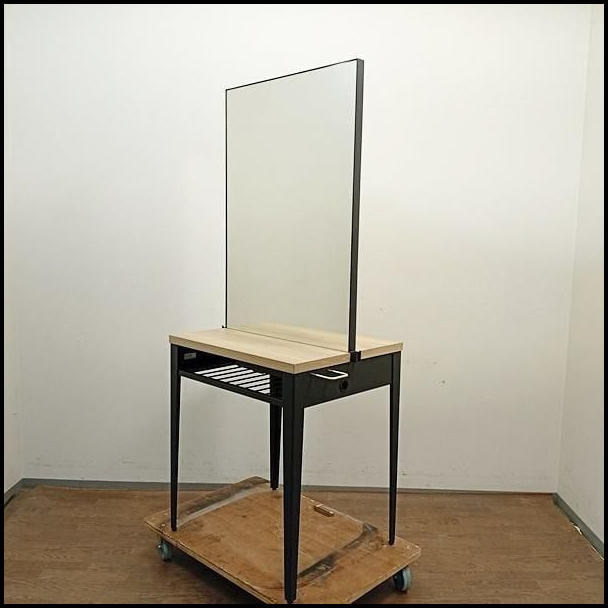 タカラベルモント 両面自立ドレッサー THEIA Mirror ティアミラー ブラック 天板ナチュラル 1