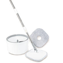 きれいな水で洗える回転モップ