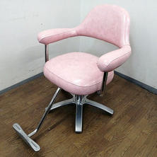 タカラベルモント スタイリングチェア YAMA ヤマ ピンク 新品レザー張替済