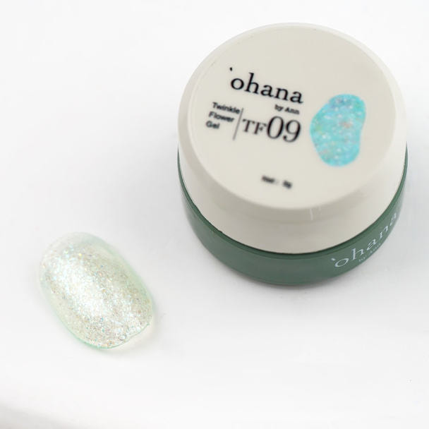 `ohana トゥインクルフラワージェル TF09 グリーン