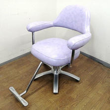 タカラベルモント スタイリングチェア YAMA ヤマ パープル 新品レザー張替済