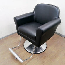 タカラベルモント STYLING SOFA TYPE B スタイリングソファ タイプB ブラック アルミバー付 丸ベース 新品レザー張替済 タカラベルモント STYLING SOFA TYPE B スタイリングソファ タイプB ブラック アルミバー付 丸ベース 新品レザー張替済