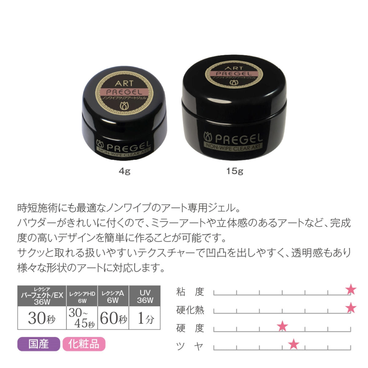 プリジェル ノンワイプクリアアートジェル 4gの卸・通販 | ビューティ
