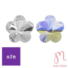 MATIERE ガラスストーン ラウンドフラワー 6&times;6mm 5pcs