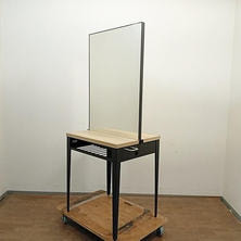 タカラベルモント 両面自立ドレッサー THEIA Mirror ティアミラー ブラック 天板ナチュラル