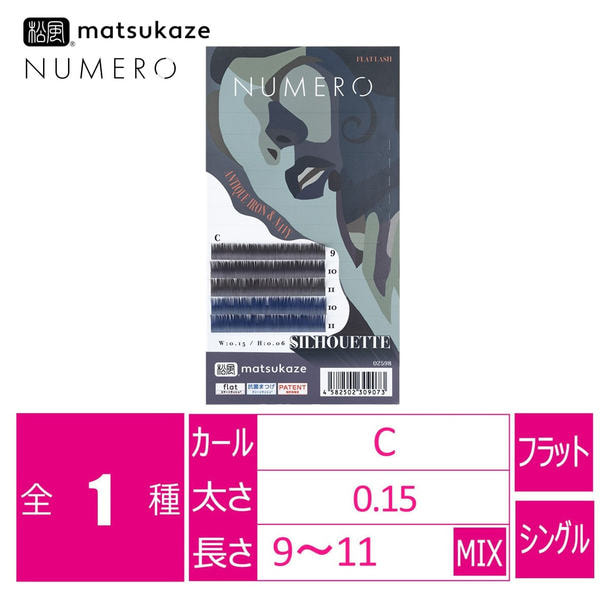 【松風】NUMEROフラットラッシュ＜アンティークアイアン＆ネイビーMIX＞ 1