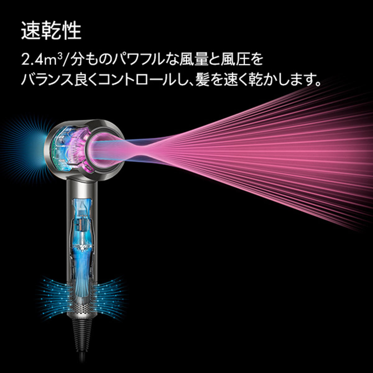 ダイソン スーパーソニックヘアドライヤー ブラックニッケル（1200W