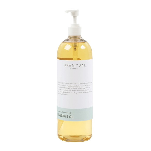 SPARITUAL ゼラニウムシダーウッド マッサージオイル 976ml (33.8oz)