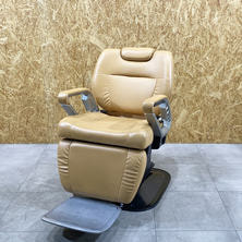 【中古】タカラベルモント　理容椅子 『INOVA-EX（イノーヴァEX）』レッグレスト固定タイプ　キャメル