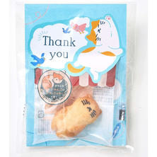 ノベルティ おひるねにゃんこはバタークッキーの香り　Thank you  65個