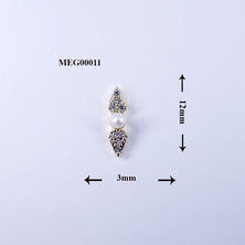 SONAIL&times;MEG 矢とパールビジュー ゴールド