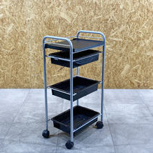 【中古】ビューティガレージ　ワゴン 『ユーティリティーワゴン 』シルバー/ブラック