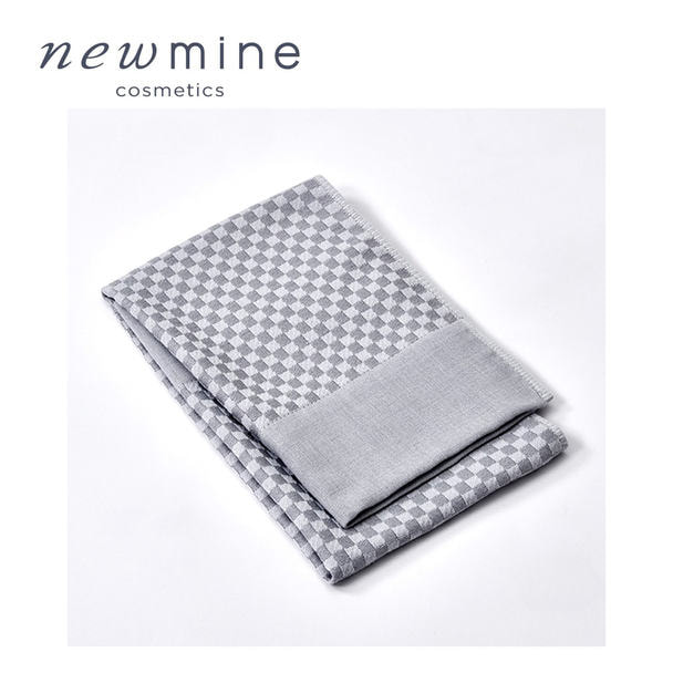 newmineコスメティックスタオル(スムース)　フェイスタオル　グレー（34×80㎝）≪化粧品≫ 1