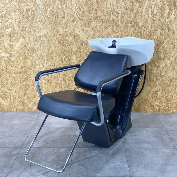 【中古】タカラベルモント　バックシャンプー『RSIII LITE（ライト）』Uステップ　ブラック 1