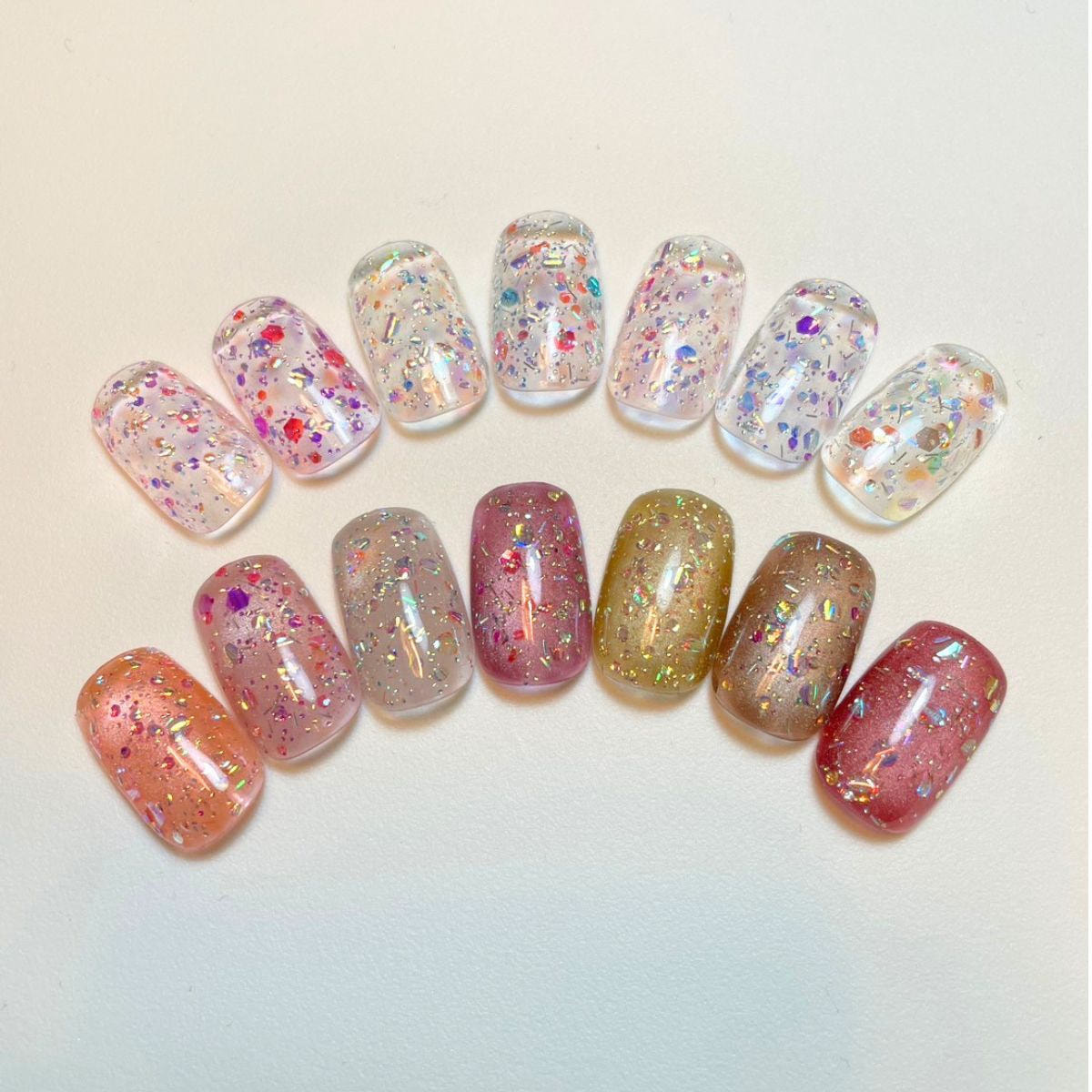 Raygelセレクトカラージェル ぷくぷくグリッター (7-types Full Set)の