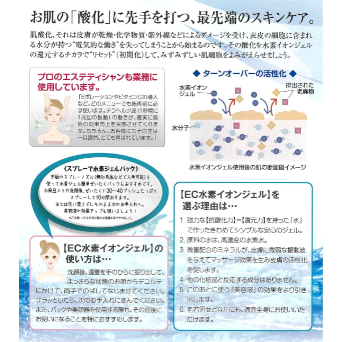 ECGエステコスメ EC水素イオンジェル 120mlの卸・通販 | ビューティ
