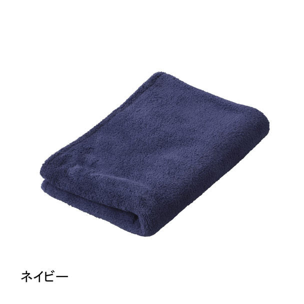 マイクロファイバー ベロアフェイスタオル（35×80cm）ネイビー 12枚入り 1