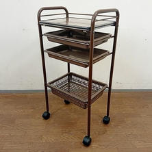 3段ワゴン ブラウン