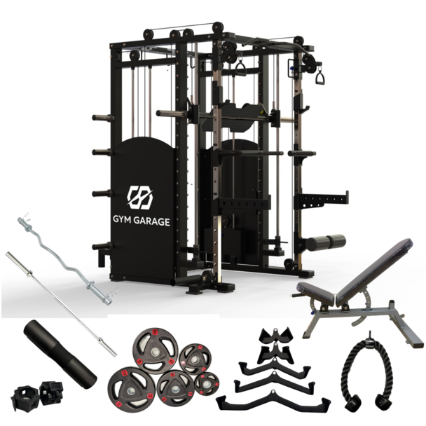 【GYM GARAGE】3in1マルチラック　開業セット GG-H706G-B+SSET 1