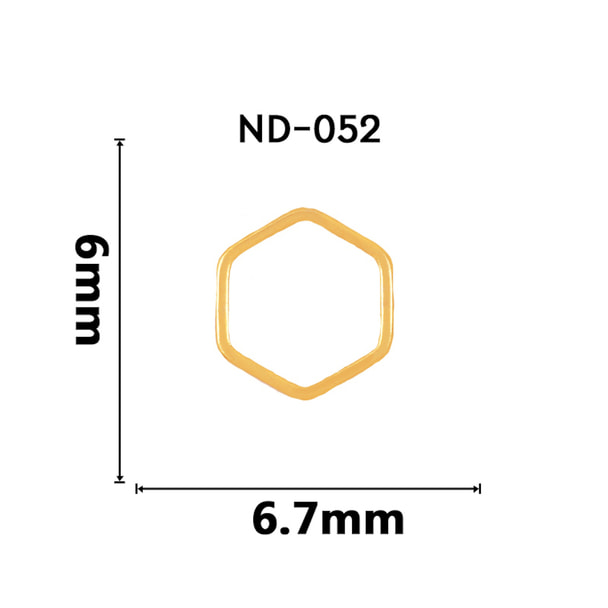 【ND052】NAILTAS（ネイルタス）ネイルデコパーツ 中抜き六角 1