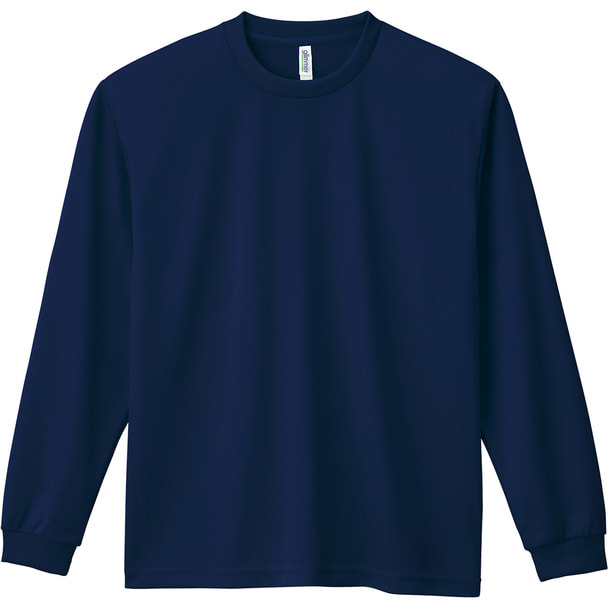 ドライロングスリーブTシャツ 4.4オンス 00304-ALT（M）（ネイビー） 1