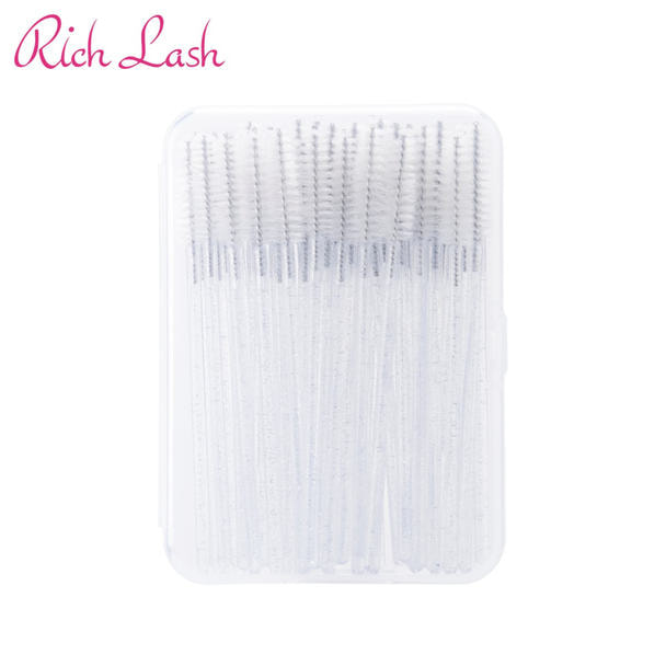 【Rich Lash】使い捨てスクリューブラシ＜クリア＞（50本 ケース入り） 1