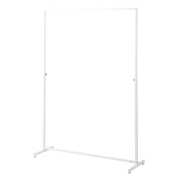 インハングタイプ ハンガーラック 角パイプ＜ホワイト＞W120cm 1