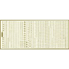 エレガントカットシール英数字600-1000（ゴールド）