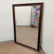 壁掛けミラー 木製枠 縦横どちらでも取り付け可能