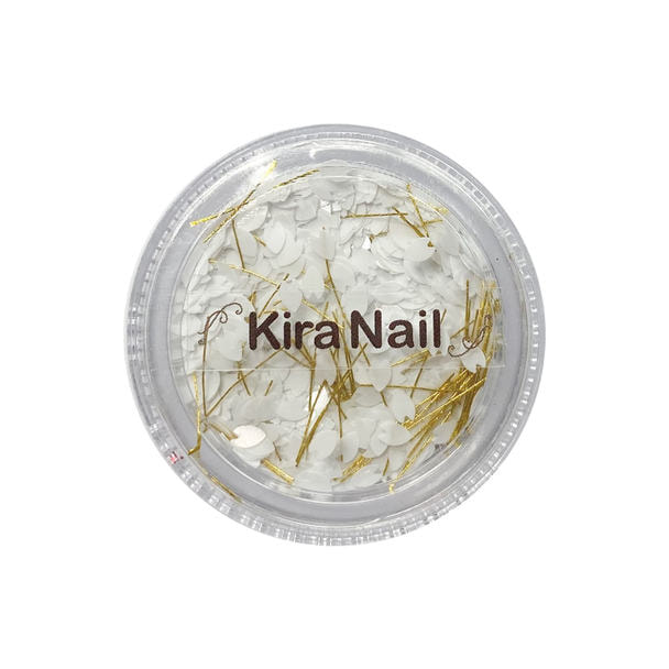 KiraNail（キラネイル）HOLOGRAM 花びら ケース入 ホワイト 1