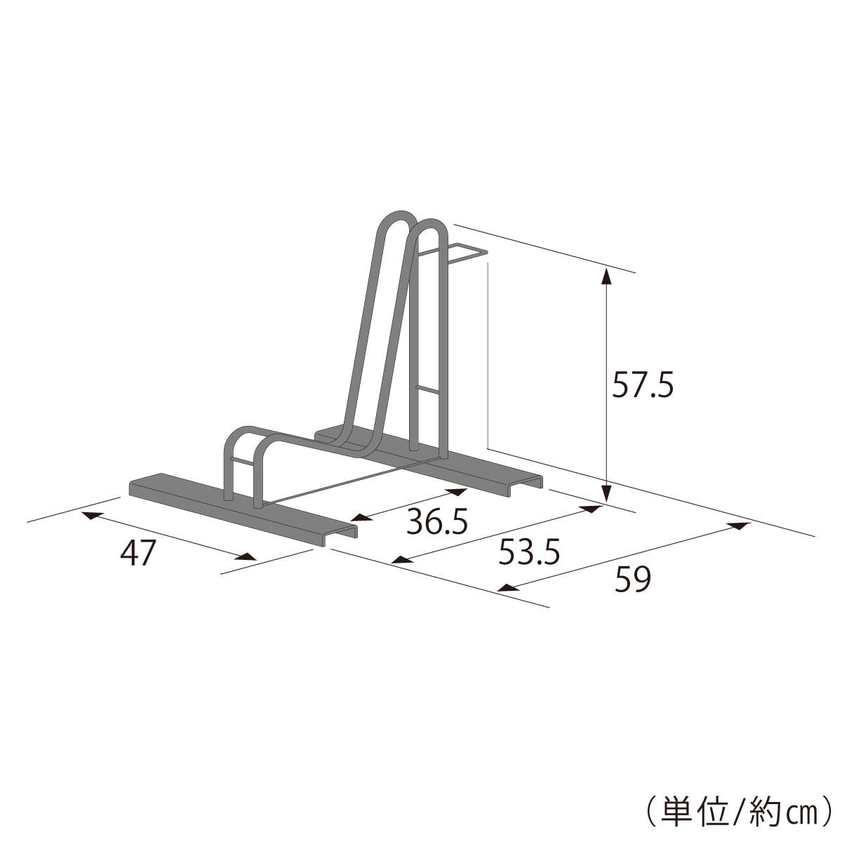 スタンドいらずの頑丈自転車ラック1台用（N276）の卸・通販 ビューティガレージ
