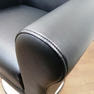 タカラベルモント STYLING SOFA TYPE B スタイリングソファ タイプB ブラック アルミバー付 丸ベース 新品レザー張替済 9