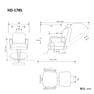 枕付き手動シャンプーチェア HD-178S（選べる2色+脚部11タイプ） 18