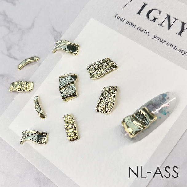 IGNY メタルパーツ ニュアンスラインアソート（10個入り：2個×5種）