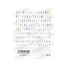 ツメキラ【es】 IndianAlphabet ブラック ES-IAL-102