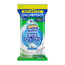 スクラビングバブル 流せるトイレブラシ フローラルソープ 替えブラシ 24個