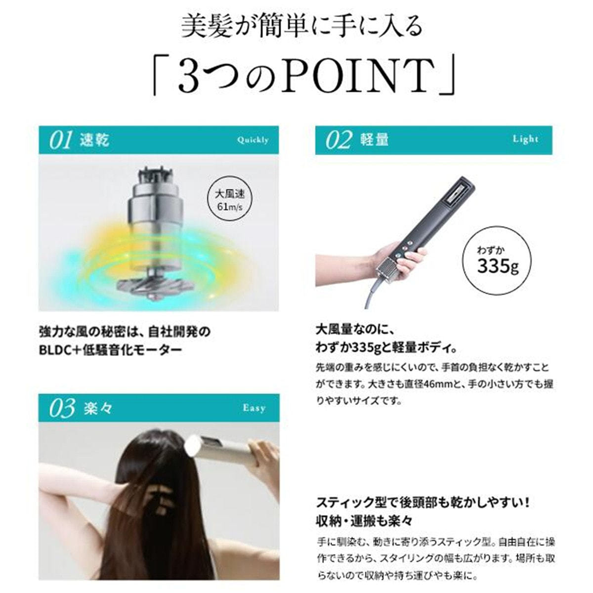ダブルアクアイオンドライヤーBL-HD1 シャドウブラック（1200W）の卸