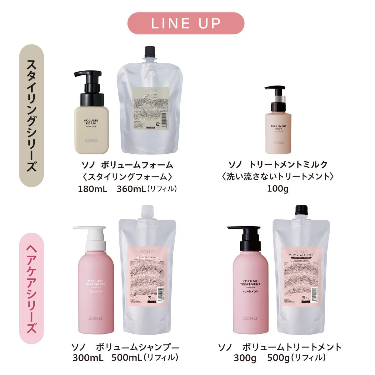 SONO VOLUME FORM スタイリングフォーム　5本セット SONO VOLUME FORM スタイリングフォーム 5本セット