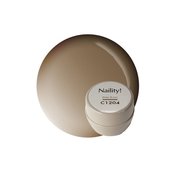 Naility！（ネイリティー）カラージェル コンテナタイプ C1204 シアーブラウン 1