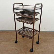 3段ワゴン ブラウン