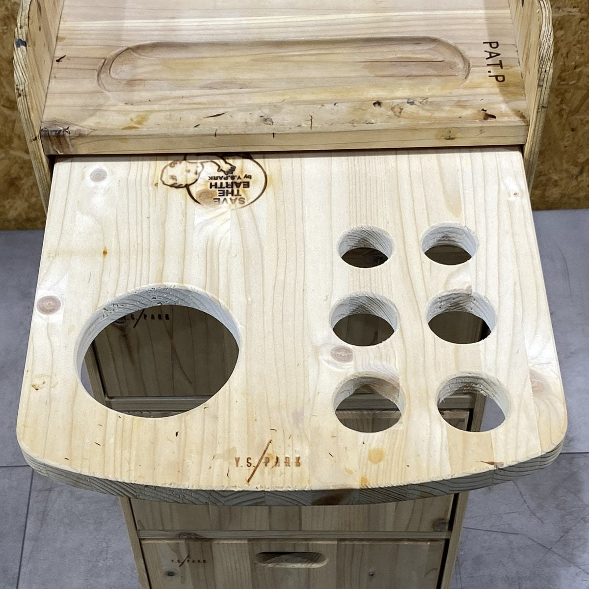 Y.S.PARK『ウッドワゴン YS-F10』ホワイトグレーの卸・通販