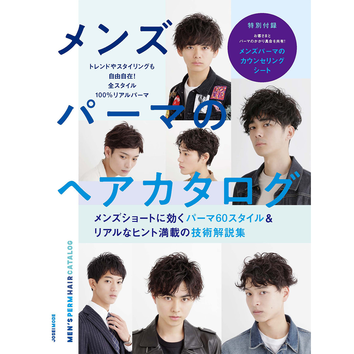 メンズパーマのヘアカタログ 付録 メンズパーマのカウンセリングシート付の卸 通販 ビューティガレージ