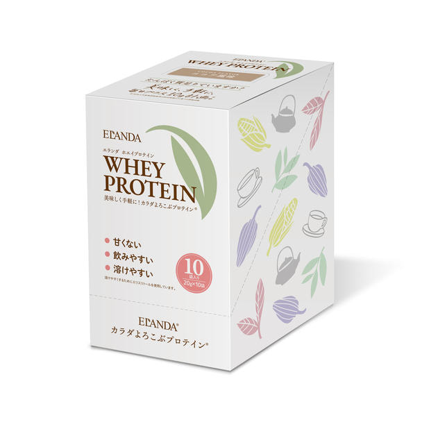 エランダ ホエイプロテイン ココア風味 20g×10袋の卸・通販