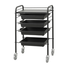 【アウトレット】ユーティリティーワゴンSP 5BOX（ホイールキャスター仕様）ブラック【本体組立済】