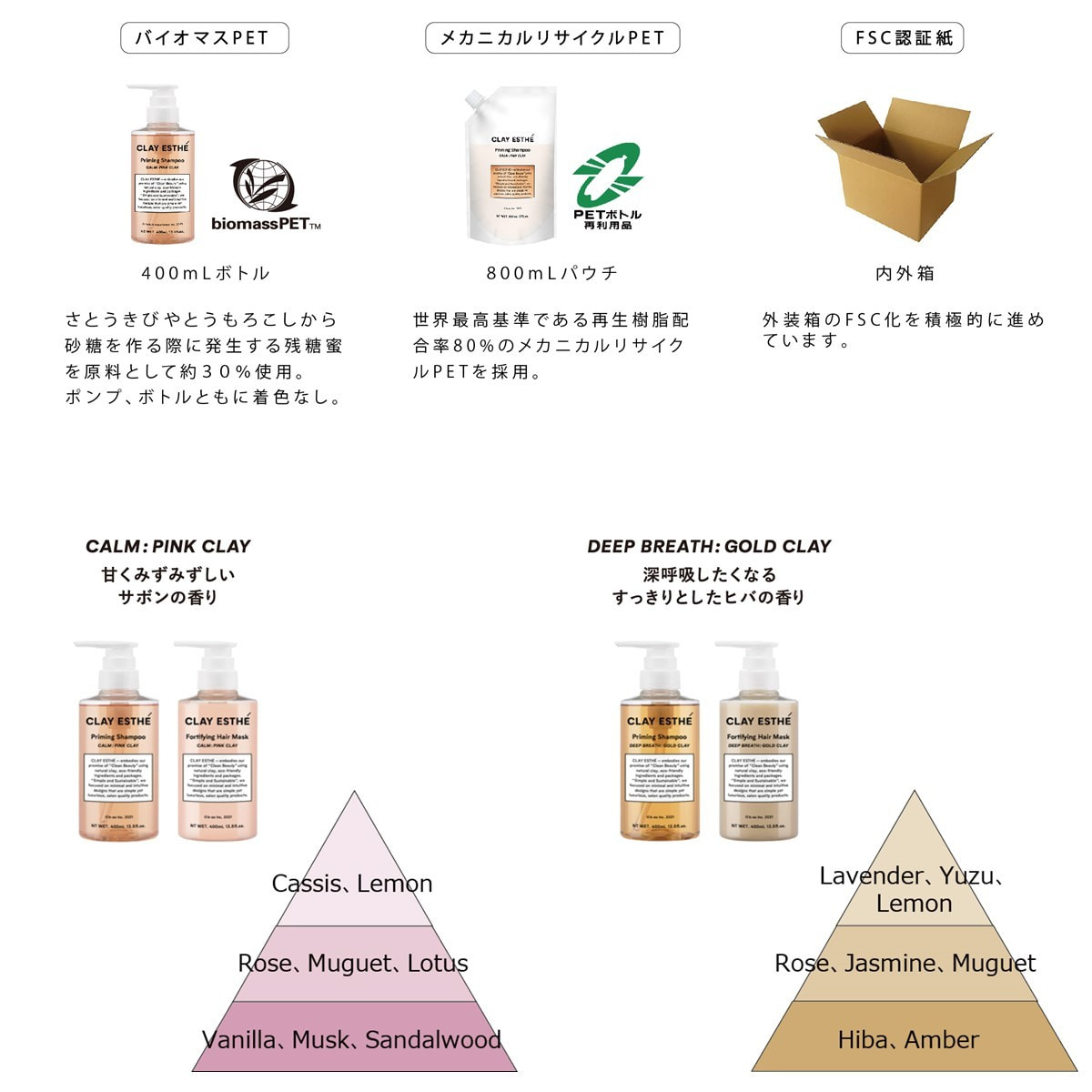 クレイエステ プライミングシャンプー ゴールドクレイ 800ml（パウチ