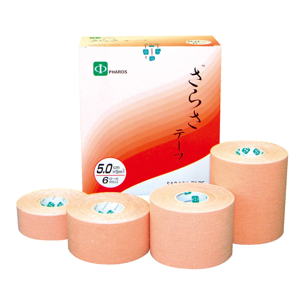 さらさ伸縮テープ 7.5cm×5m【4巻入り】(ベージュ) 1